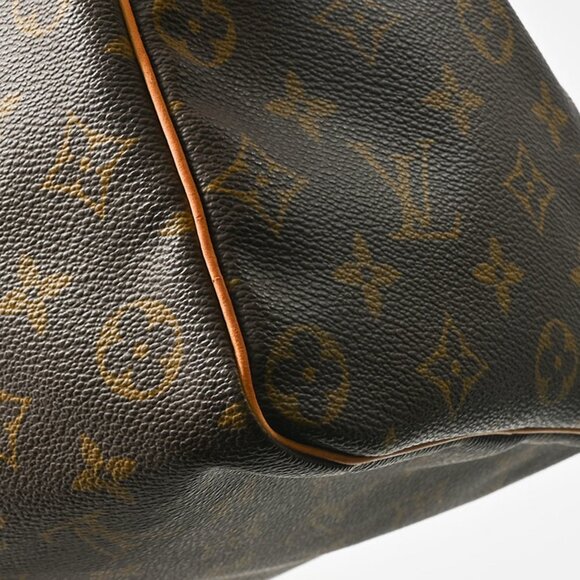 LOUIS VUITTON Brown Monogram Speedy 35 Boston Bag - Picture 3 of 9